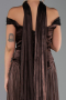 Long Brown Chiffon Prom Gown ABU6300