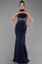 Long Navy Blue Mermaid Prom Dress ABU5924