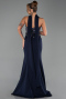 Long Navy Blue Mermaid Prom Dress ABU5924