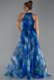 Long Sax Blue Evening Dress ABU6294