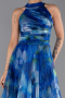 Long Sax Blue Evening Dress ABU6294