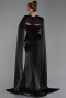 Long Black Chiffon Evening Dress ABU6296