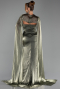 Long Olive Drab Chiffon Evening Dress ABU6296