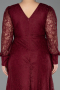 Long Burgundy Dantelle Plus Size Evening Dress ABU6272