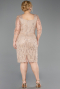 Gold Midi Beaded Plus Size Cocktail Dress ABK2580