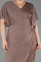 Midi Copper Beaded Plus Size Cocktail Dress ABK2642