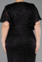 Midi Black Beaded Plus Size Cocktail Dress ABK2642