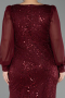 Long Burgundy Beaded Formal Plus Size Dress ABU6292