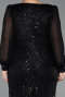 Long Black Beaded Formal Plus Size Dress ABU6292