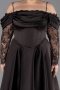 Midi Brown Satin Plus Size Cocktail Dress ABK2652