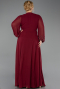 Burgundy Long Chiffon Plus Size Evening Dress ABU3075
