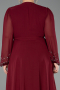 Burgundy Long Chiffon Plus Size Evening Dress ABU3075