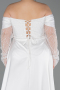 White Long Beaded Plus Size Evening Gown ABU6093