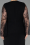 Midi Black Plus Size Cocktail Dress ABK2646