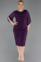 Midi Purple Plus Size Cocktail Dress ABK2659