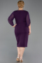 Midi Purple Plus Size Cocktail Dress ABK2659