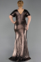 Long Copper Plus Size Evening Gown ABU6281