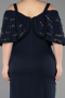Midi Navy Blue Plus Size Cocktail Dress ABK2660
