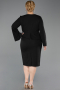 Midi Black Plus Size Cocktail Dress ABK2661