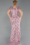 Long Powder Color Scaly Plus Size Evening Gown ABU6282