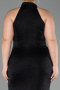 Long Black Plus Size Evening Gown ABU6311