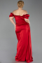 Long Red Satin Plus Size Evening Dress ABU1626