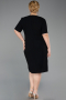 Midi Black Plus Size Evening Dress ABK2662