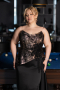 Long Black Satin Formal Plus Size Dress ABU6304