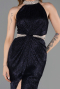 Halter Neck Slit Long Evening Gown ABU4324