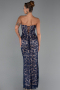 Long Navy Blue Dantelle Evening Dress ABU6303