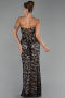 Long Black Dantelle Evening Dress ABU6303