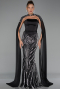 Long Black Beaded Mermaid Prom Dress ABU6315