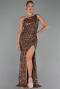 Long Copper Scaly Evening Dress ABU6316