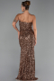 Long Copper Scaly Evening Dress ABU6316