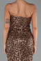 Long Copper Scaly Evening Dress ABU6316