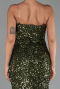 Long Olive Drab Scaly Evening Dress ABU6316
