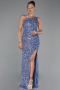 Long Indigo Scaly Evening Dress ABU6316