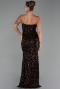 Long Brown Scaly Evening Dress ABU6316