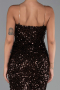 Long Brown Scaly Evening Dress ABU6316
