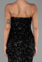 Long Black Scaly Evening Dress ABU6316