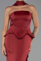 Long Satin Mermaid Evening Gown ABU6086