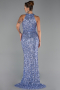 Long Indigo Scaly Evening Dress ABU5135