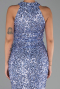 Long Indigo Scaly Evening Dress ABU5135