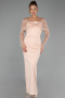 Gold Long Beaded Evening Dress ABU5550