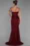 Long Burgundy Dantelle Evening Dress ABU5642