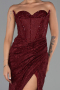 Long Burgundy Dantelle Evening Dress ABU5642