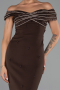 Midi Brown Party Dress ABK2658