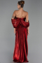 Long Burgundy Chiffon Evening Dress ABU6306