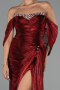 Long Burgundy Chiffon Evening Dress ABU6306