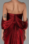 Long Burgundy Chiffon Evening Dress ABU6306